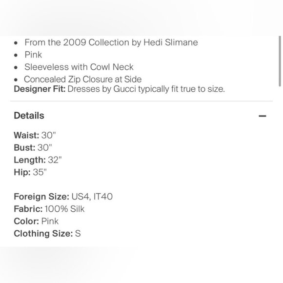 GUCCI Silk Dress Pink Fuschia Belted Cowl Neck Mini 2009 Vintage Hedi Slimane 40 - Picture 8 of 8